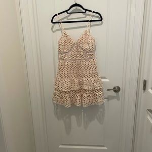 Lulus Floral Lace Cutout Dress
